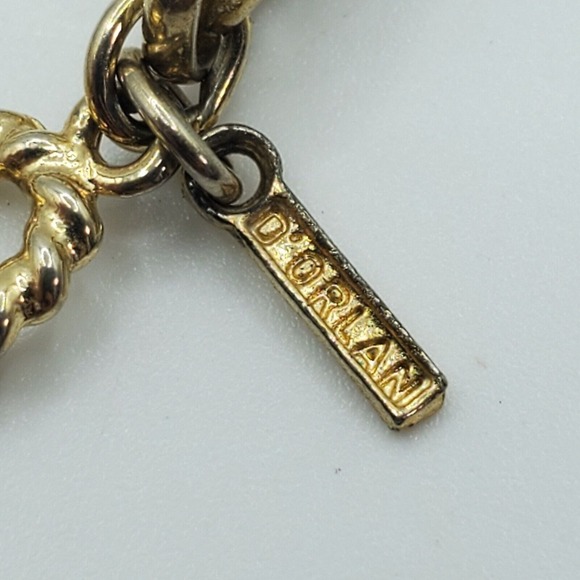 Vintage D'orlan Chunky Gold Tone Rope Necklace Chain Womens Fashion Jewelry - Picture 5 of 7